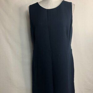 AKRIS - Wool & Silk Navy Dress - Size 12